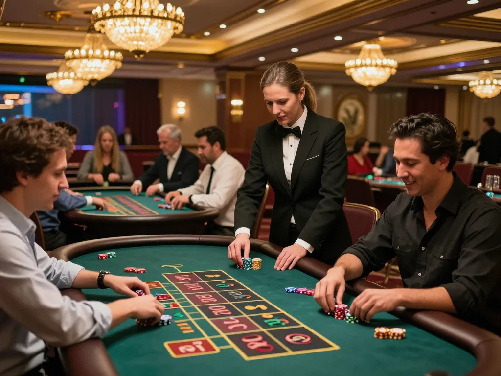 Players engaging in strategic roulette gameplay at DV88 casino, emphasizing excitement and dynamic betting.